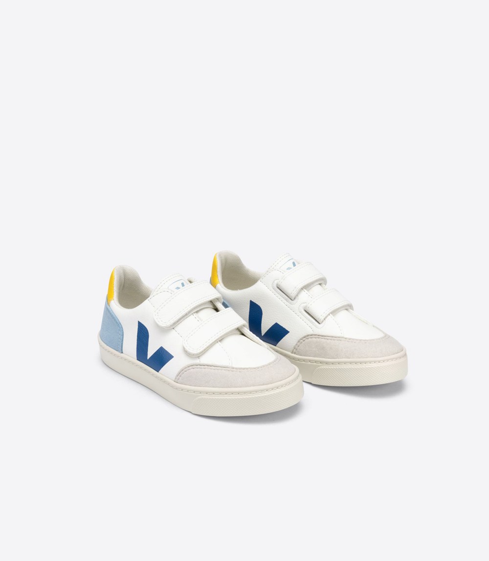 Veja Sneakers Copii - V-12 Velcro Chromefree - Albi - 7039625-LE